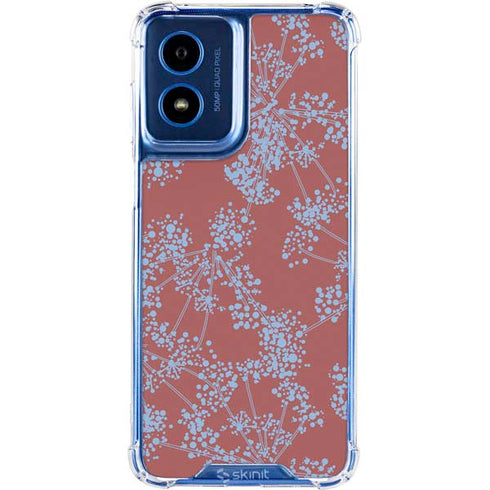 Airy Blue Floral Moto G 5G (2024) Clear Case